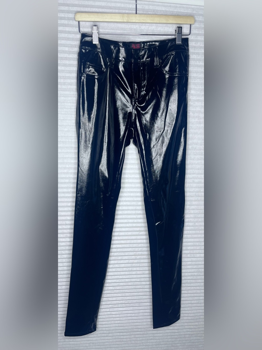 Tripp NYC vinyl pant size 26/3 Black tight emo goth streetwear